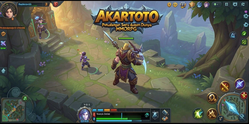 Tampilan gameplay seru AKARTOTO dalam dunia MMORPG.