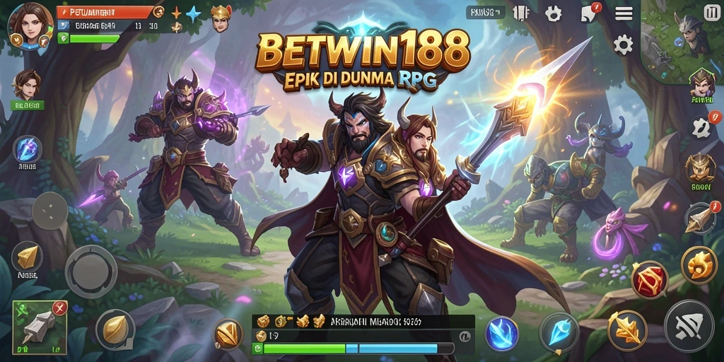 Tangkapan layar BETWIN188 yang menunjukkan aksi pertempuran seru di dunia RPG.