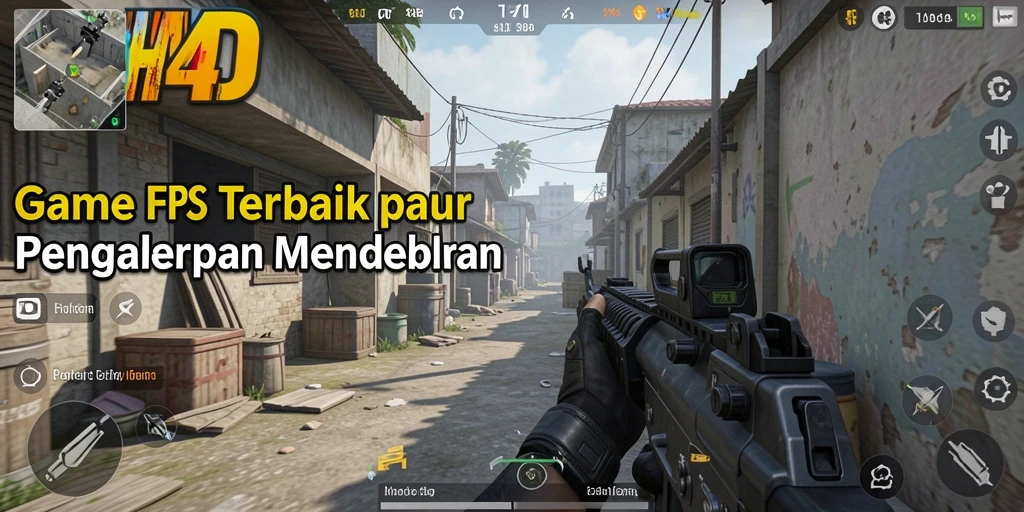 Screenshot BUAH4D menampilkan aksi gameplay FPS yang mendebarkan.