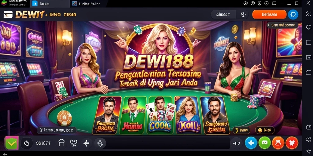 Tampilan gameplay menarik DEWI188 ketika bermain Live Casino.