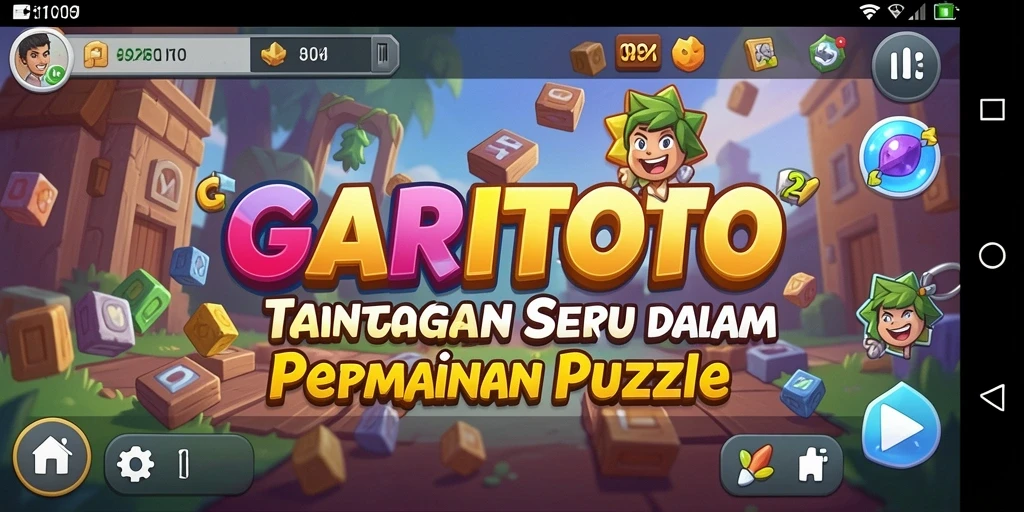 Tampilan gameplay GARITOTO saat memecahkan teka-teki Puzzle.