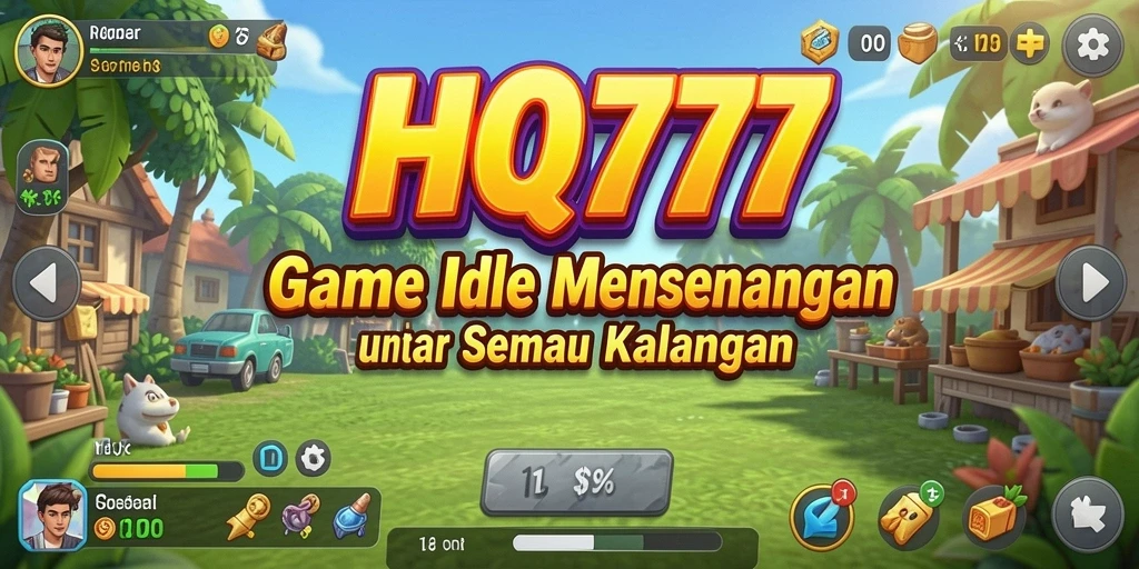 Screenshot gameplay HQ777 menampilkan aktivitas permainan Idle yang menarik.