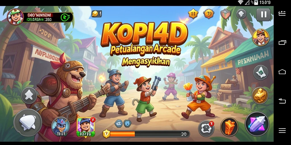Tampilan gameplay KOPI4D yang seru dan penuh warna.