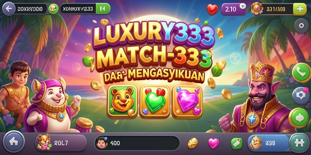 Tampilan gameplay seru di LUXURY333, penuh warna dan tantangan.