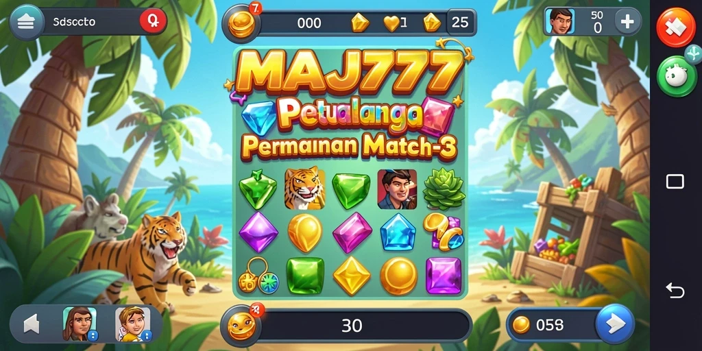 Tangkap momen seru gameplay Match-3 MAJ777 dengan kombinasi kreatif.