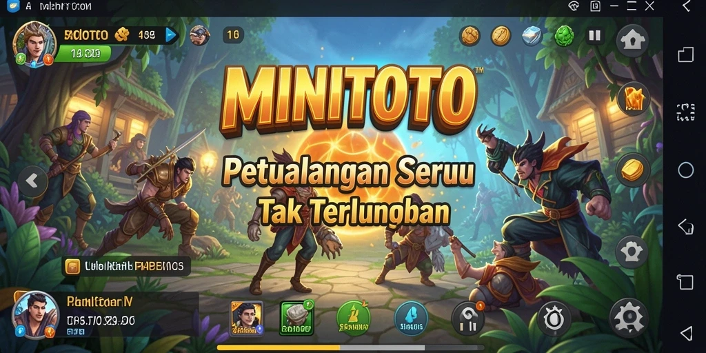 Screenshot gameplay MINITOTO yang menampilkan dunia petualangan yang menakjubkan.