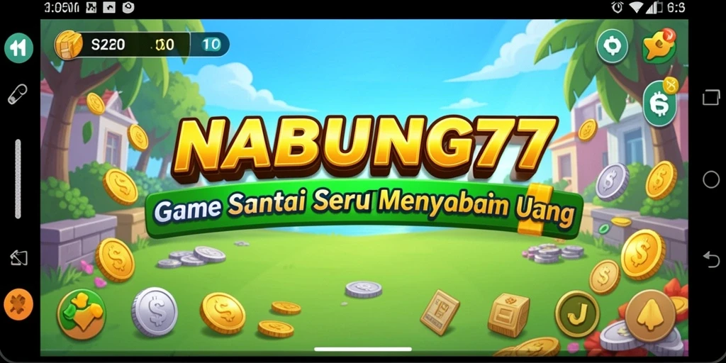 Screenshot gameplay NABUNG77 menampilkan pengalaman menabung yang menyenangkan.