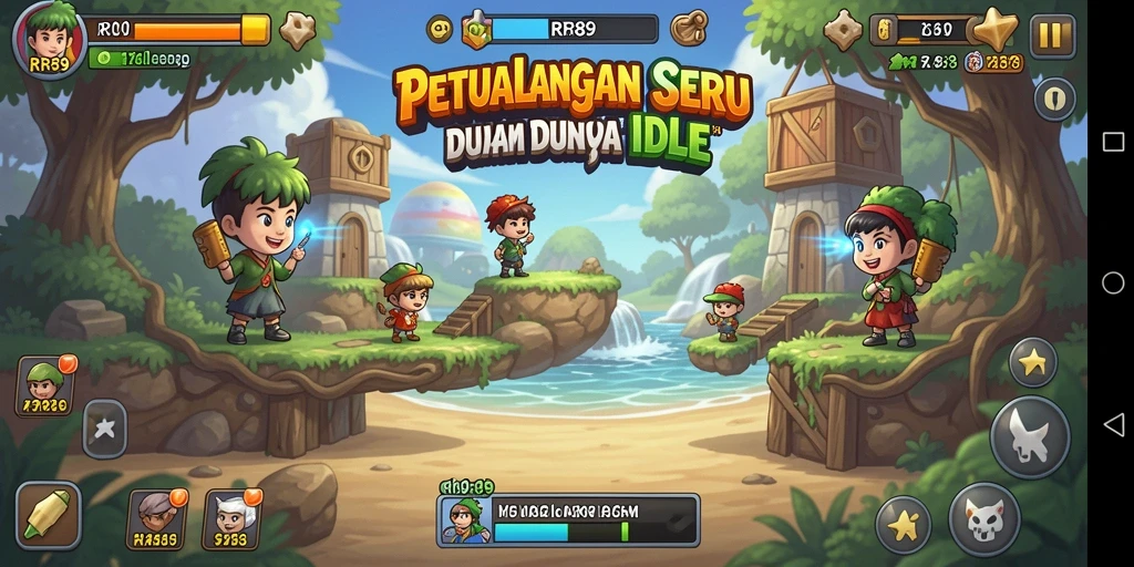 Tangkapan layar gameplay RR89 menunjukkan aksi seru dalam permainan Idle.