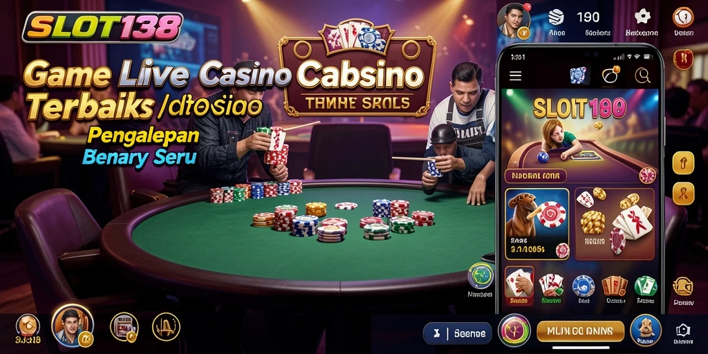 Tampilan menarik dari gameplay Live Casino di SLOT138.