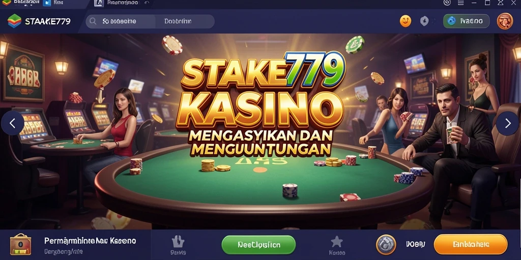 Screenshot gameplay STAKE779 dengan suasana kasino yang mendebarkan.