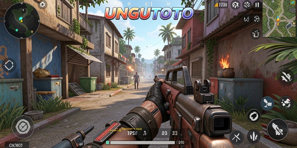 Tampilan gameplay seru dalam UNGUTOTO dengan aksi menegangkan.