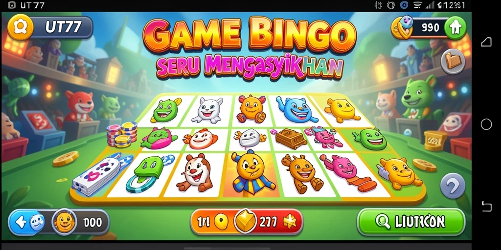Tampilan screenshot permainan Bingo yang menarik dan seru di UT77.