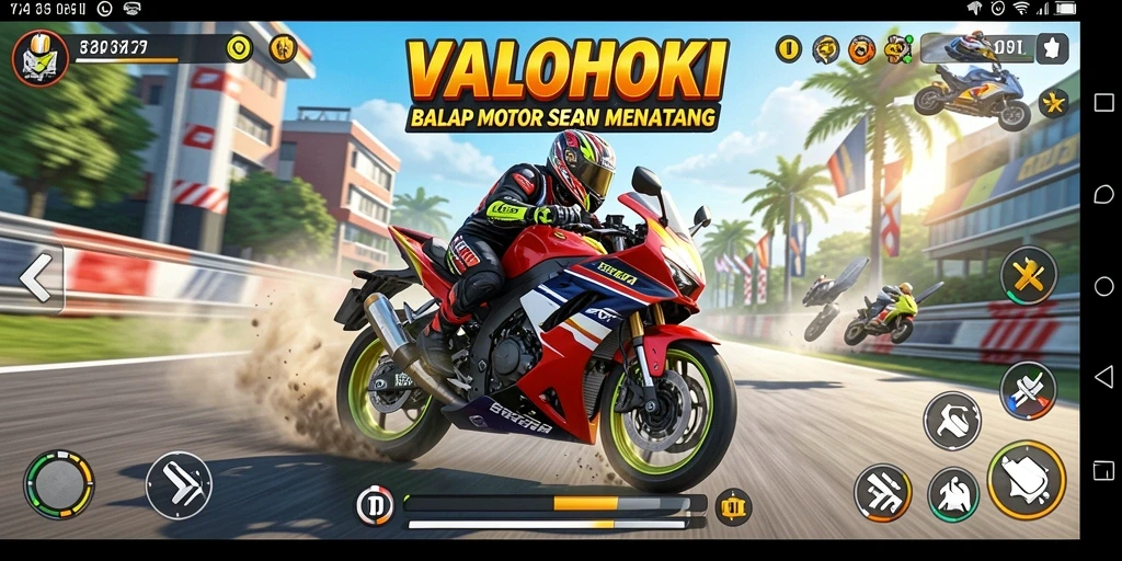 Tampilan menegangkan saat balapan motor di VALOHOKI.