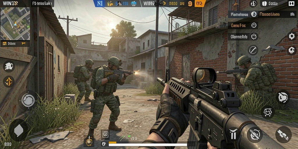Tampilan menakjubkan gameplay <strong>WIN33</strong> dengan aksi tembak-menembak yang intens.