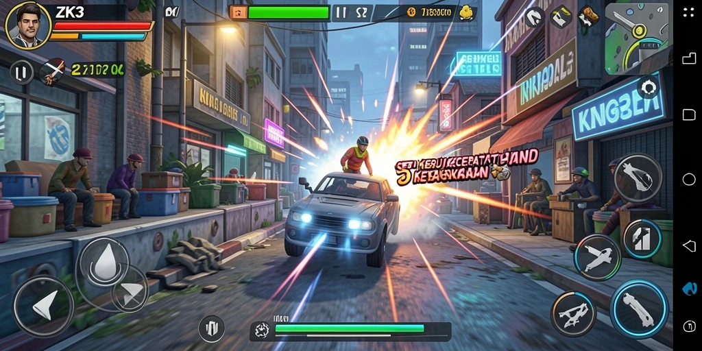 Tampilan gameplay <strong>ZK3</strong> yang seru dan menantang.
